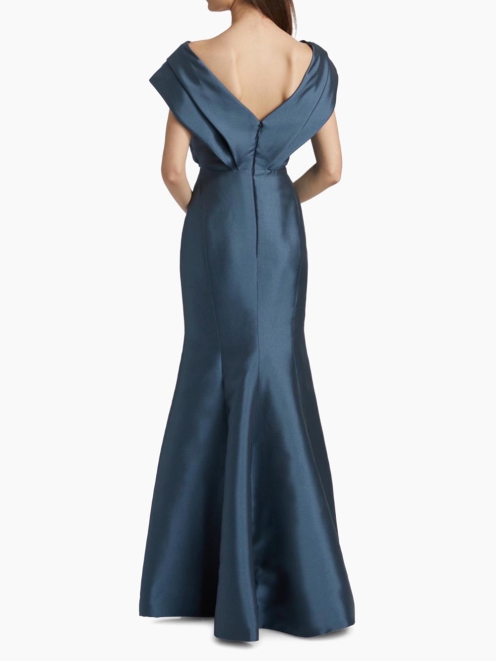Amsale Petrol Satin Mermaid Skirt - Picture 4 of 5